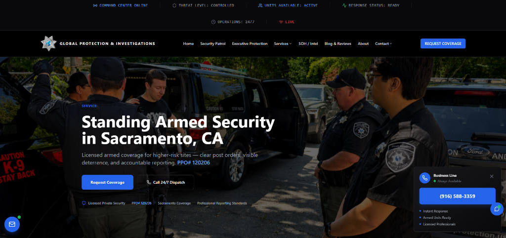 Armed Security Page – after