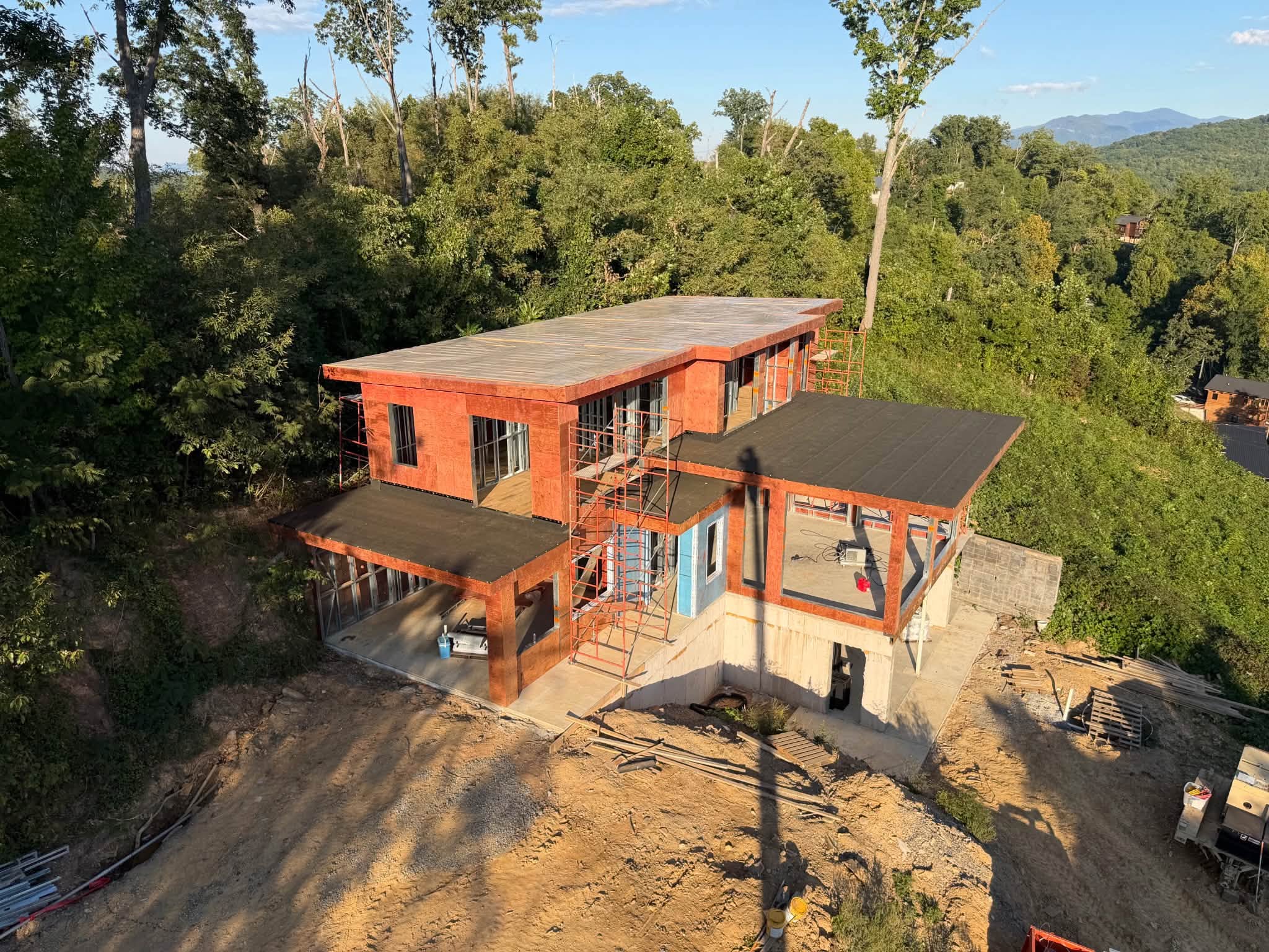 Aerial - Mountain Hillside Residence