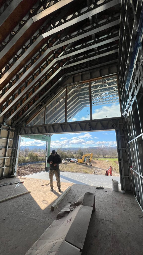 Interior Steel Framing with View