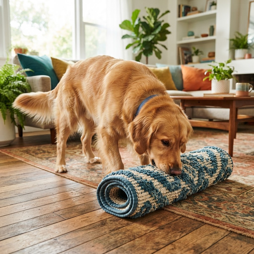 DIY Bath Mat Dog Puzzle: Tire Out Your Pup Fast!