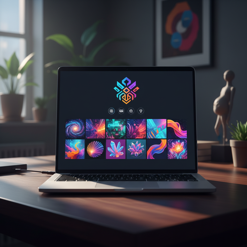 Instagram profile displayed on a laptop Social Media Design