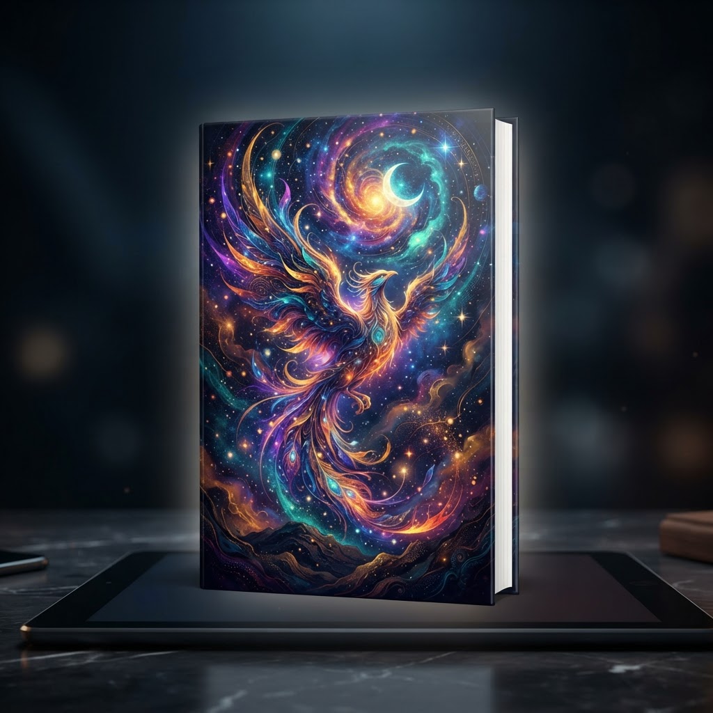 Custom cover design integrated into vertical layout