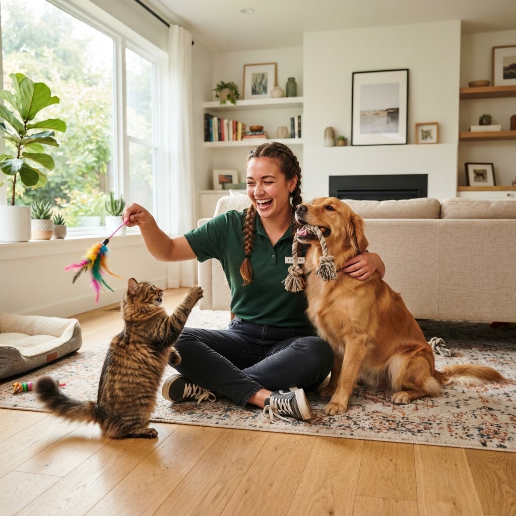 In home pet sitting