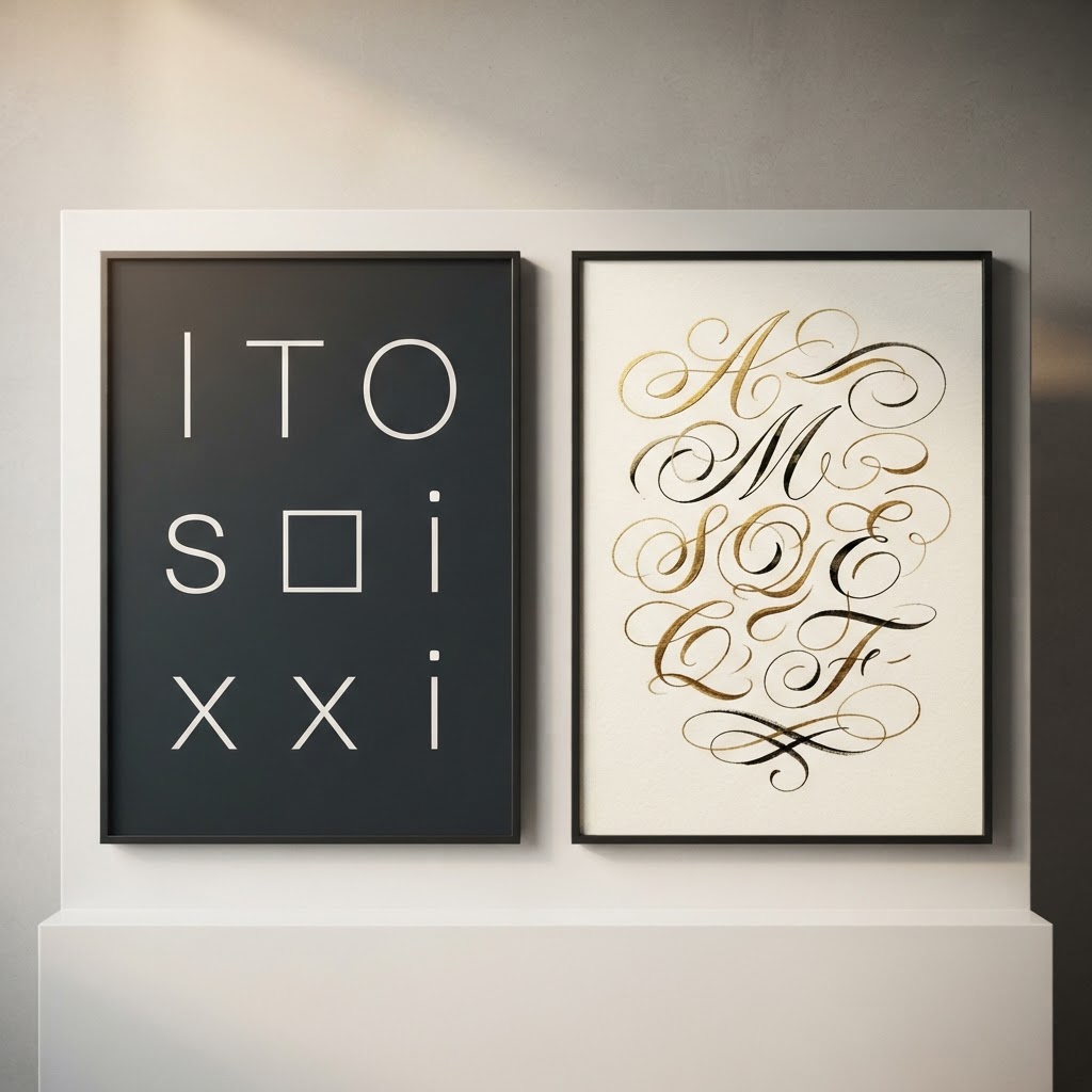 Typography and texture design examples