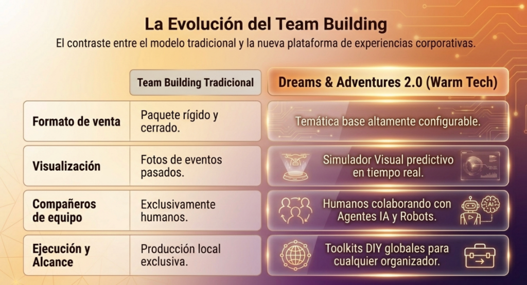 La Evolución del Team Building: Tradicional vs Dreams & Adventures 2.0