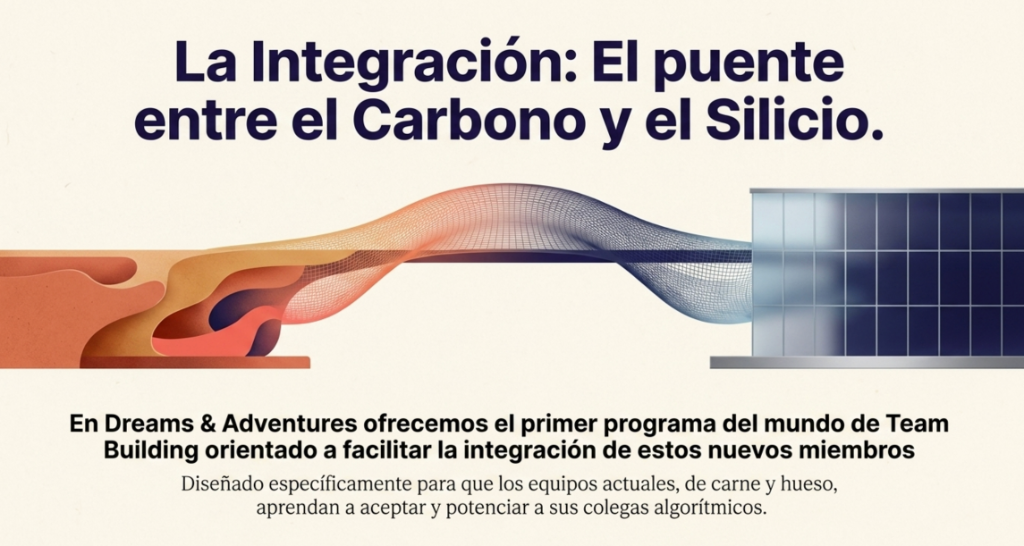 La integración: el puente entre el carbono y el silicio. Team building híbrido