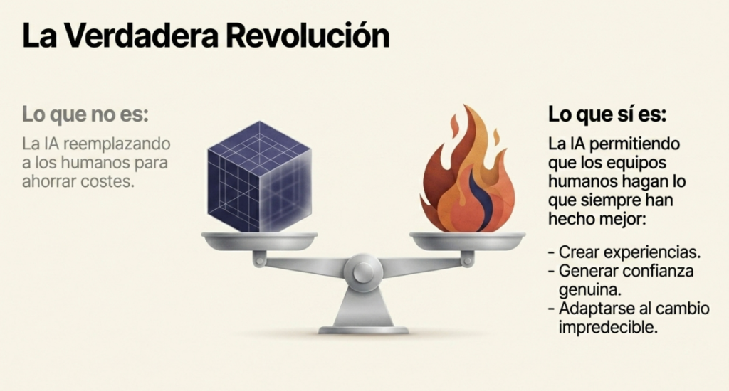 La verdadera revolución: la IA permite a los equipos humanos hacer lo que mejor saben hacer