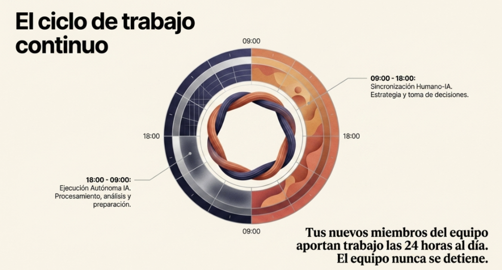 El ciclo de trabajo continuo: tus nuevos miembros del equipo trabajan 24 horas al día