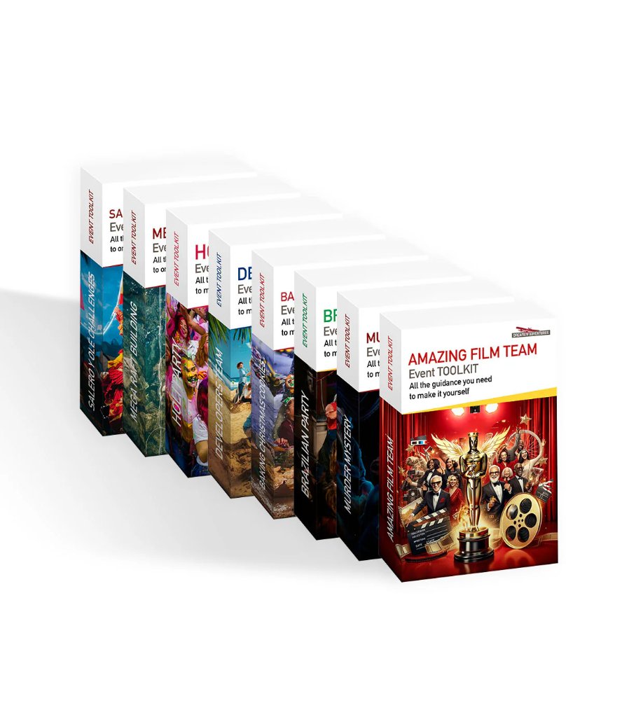 Colección completa de Event Toolkits DIY de Dreams & Adventures — más de 50 manuales profesionales para organizar tu propio team building y evento corporativo