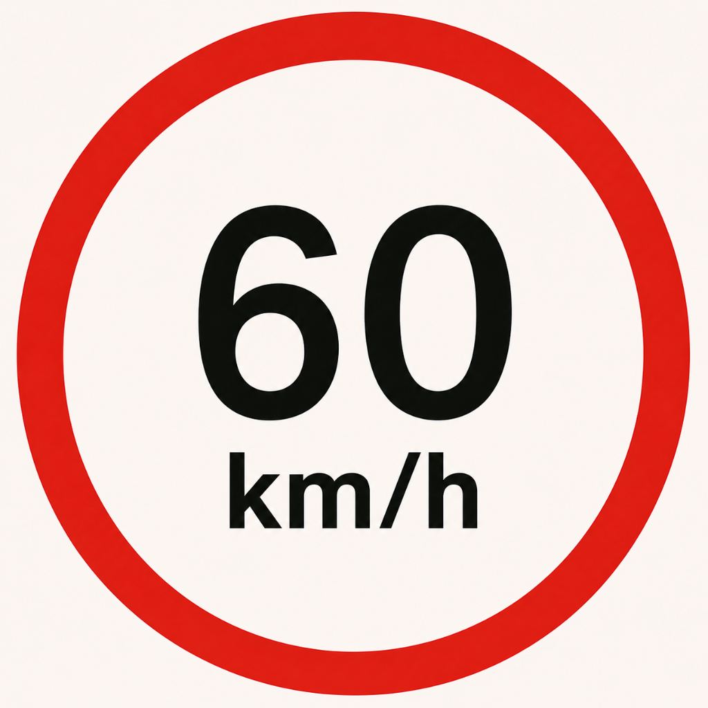 Geschwindigkeitsanzeige 60 km/h