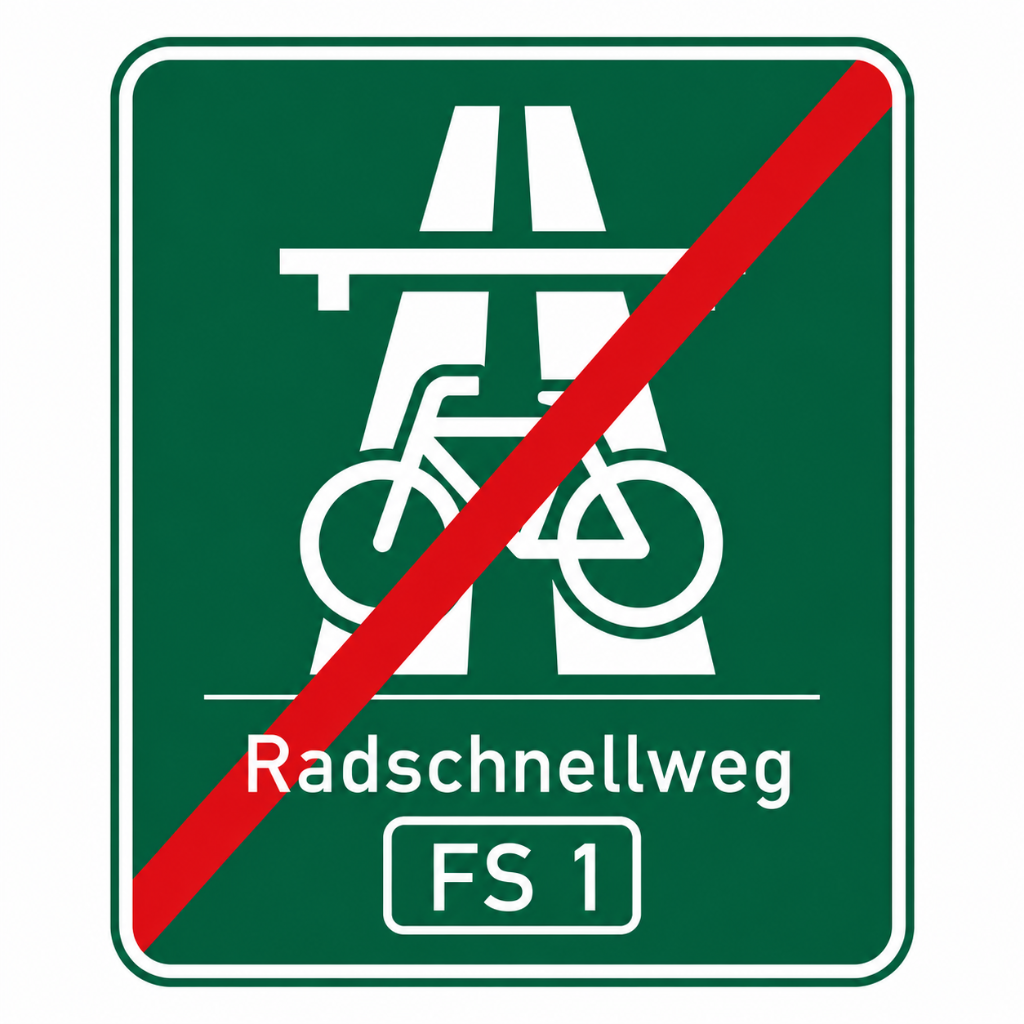 Ende Radschnellweg (FS 1)