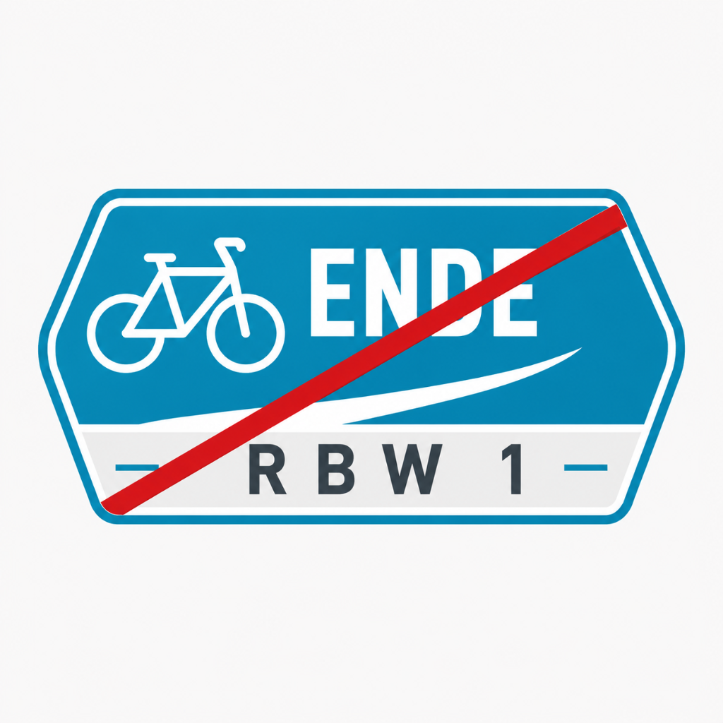 Ende Radbundesweg (RBW 1)