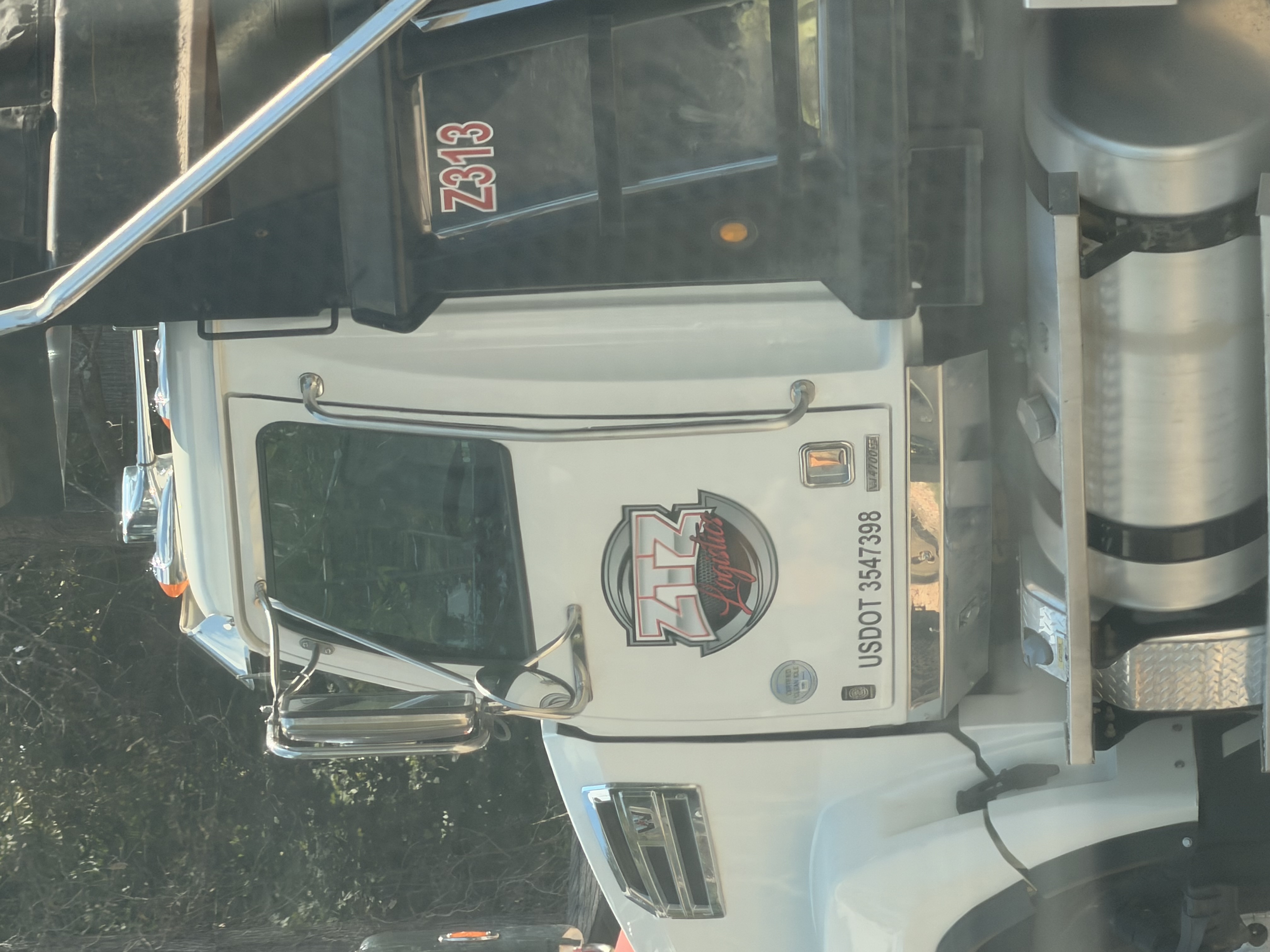 Logistics truck on the road