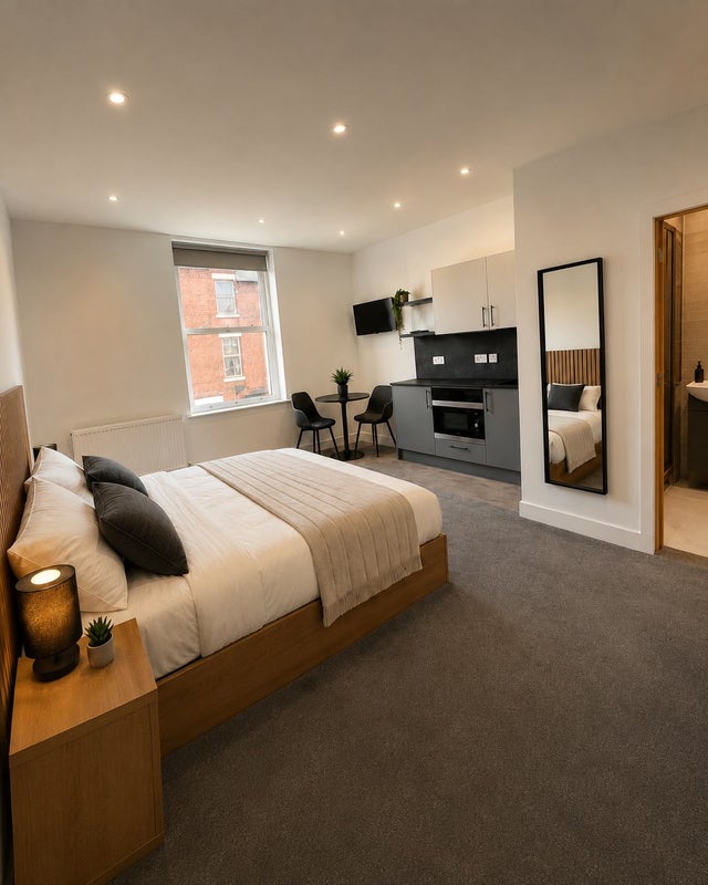 Studio-style ensuite with kitchenette