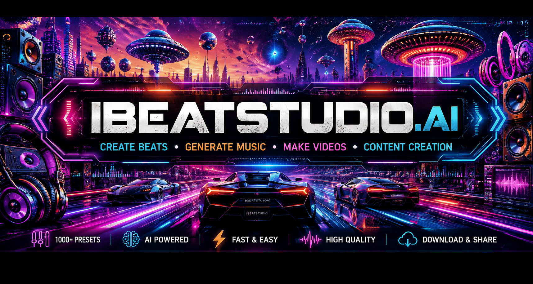 ibeatstudio.ai — Create Beats, Generate Music, Make Videos, Content Creation