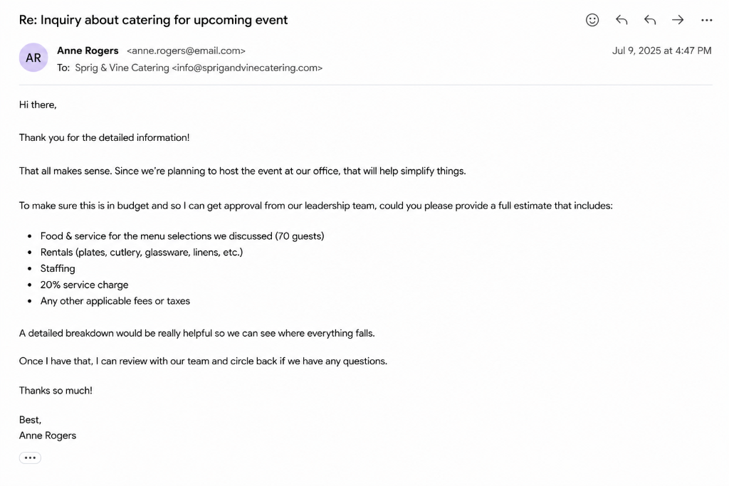 Email exchange 5