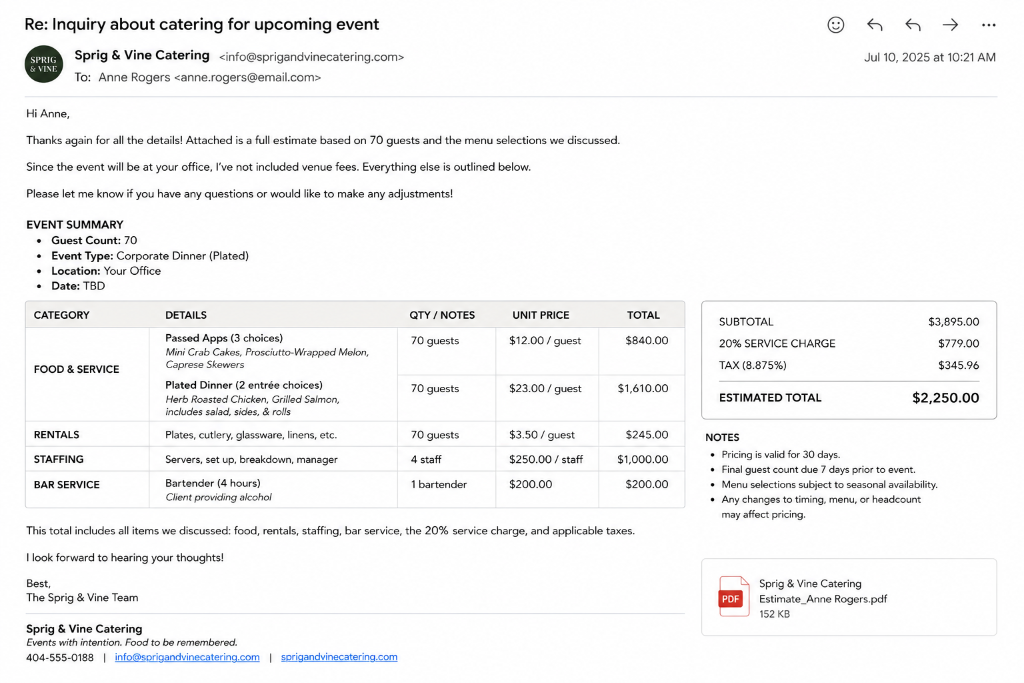Email exchange 6