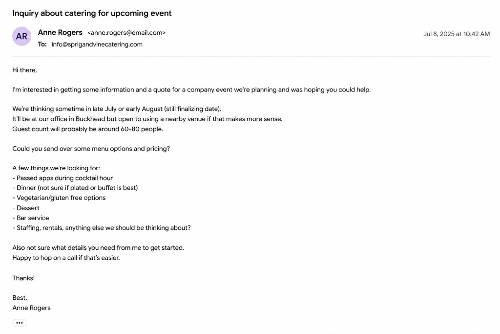 Email exchange 1