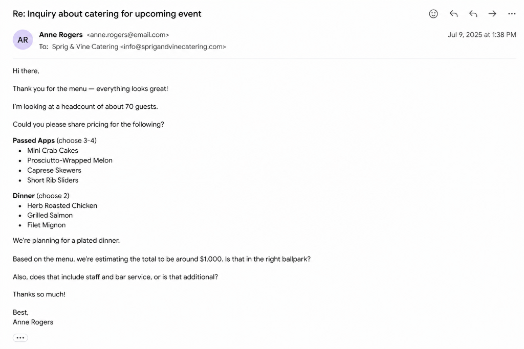 Email exchange 3