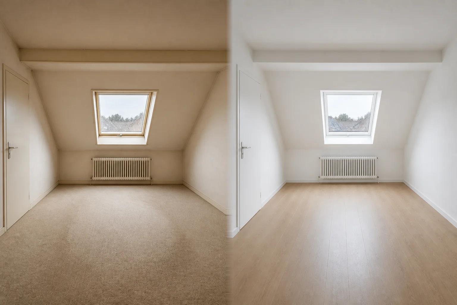 Rénovation chambre à Genève — avant/après