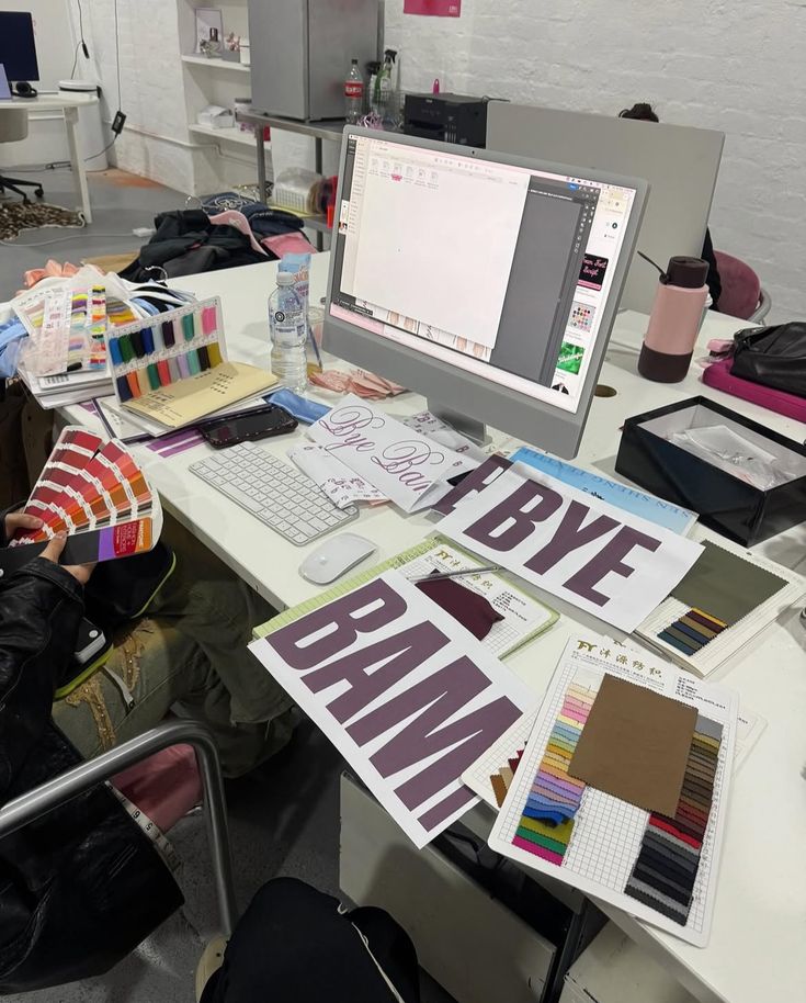 Creative workspace during the build