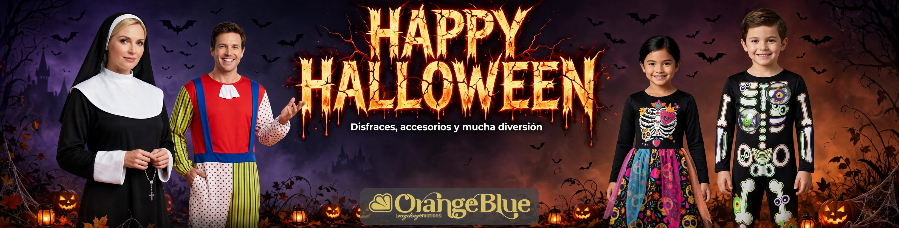 Happy Halloween, disfraces, accesorios y mucha diversión