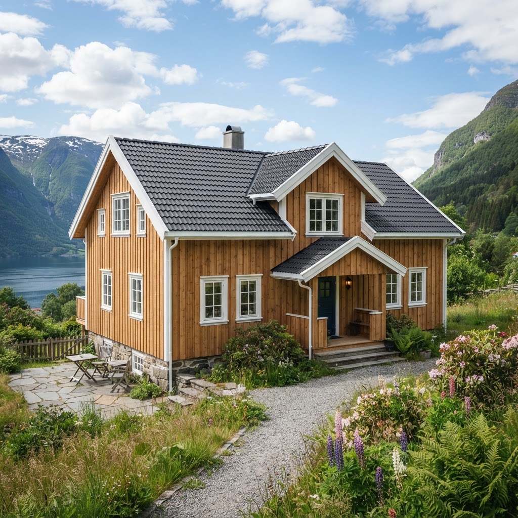 Ny kledning på huset