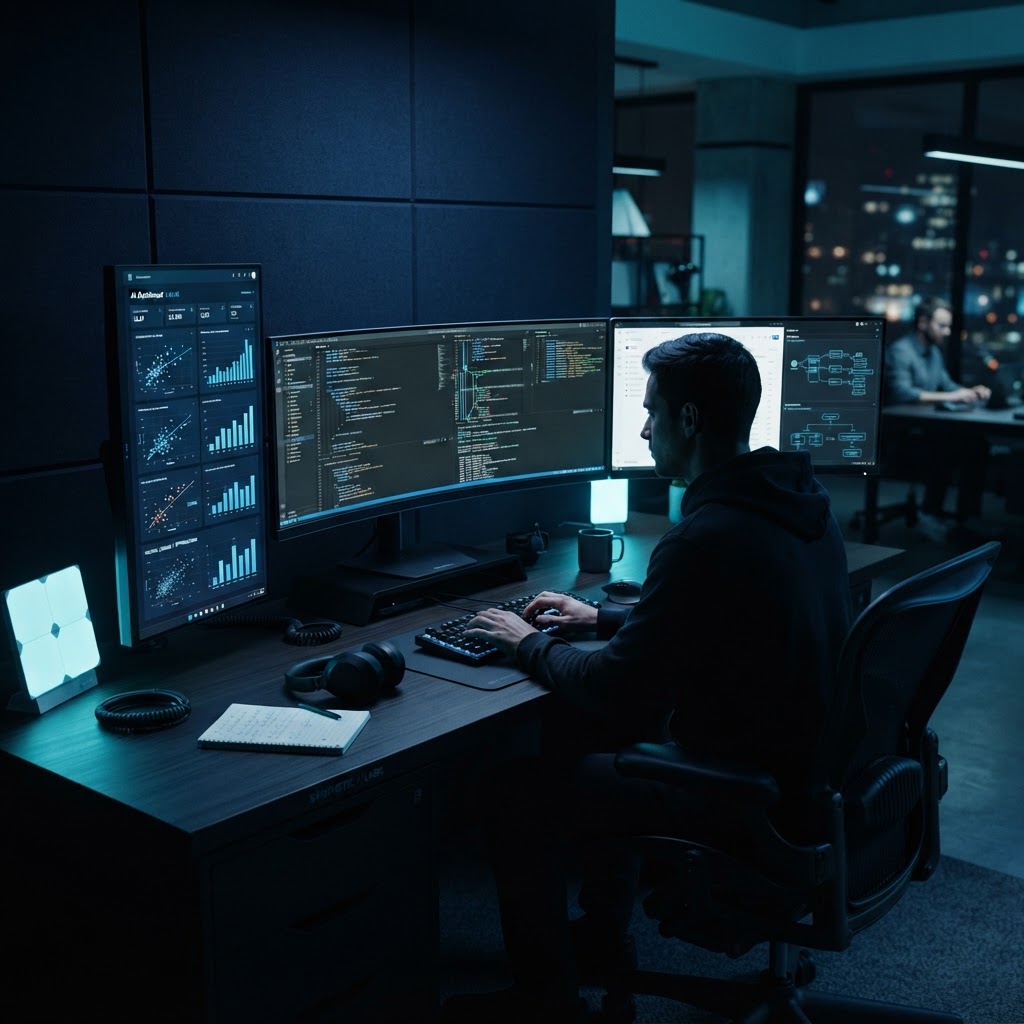 Desarrollador de software trabajando en tu proyecto a medida