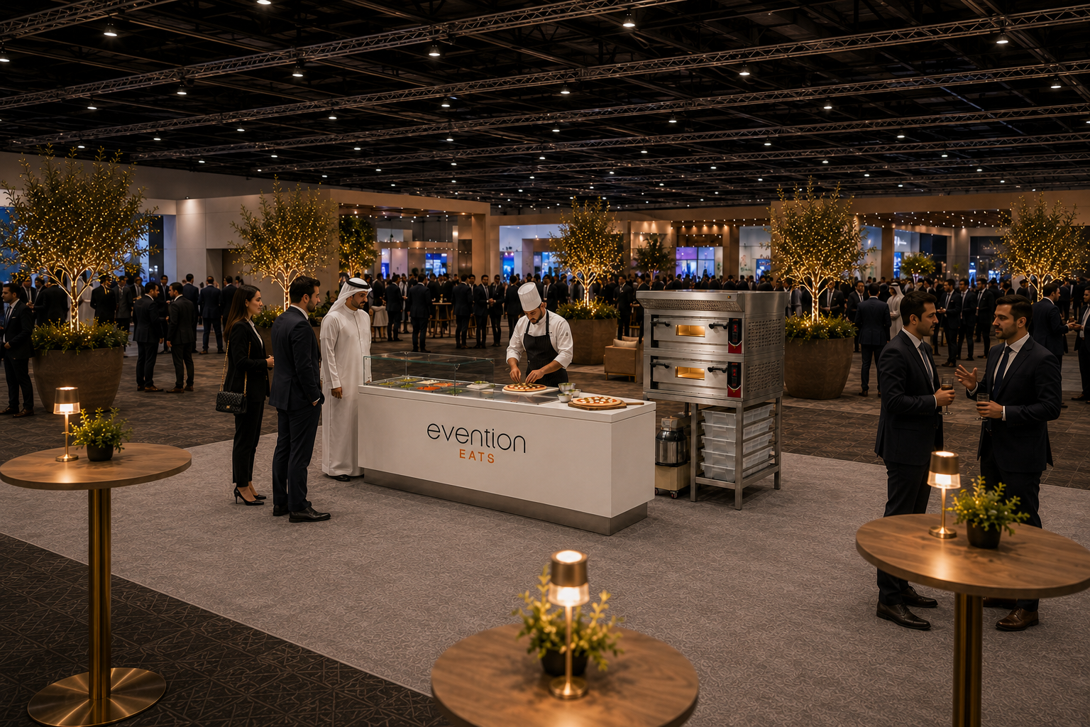 Live Pizza Station — Exhibition Environment