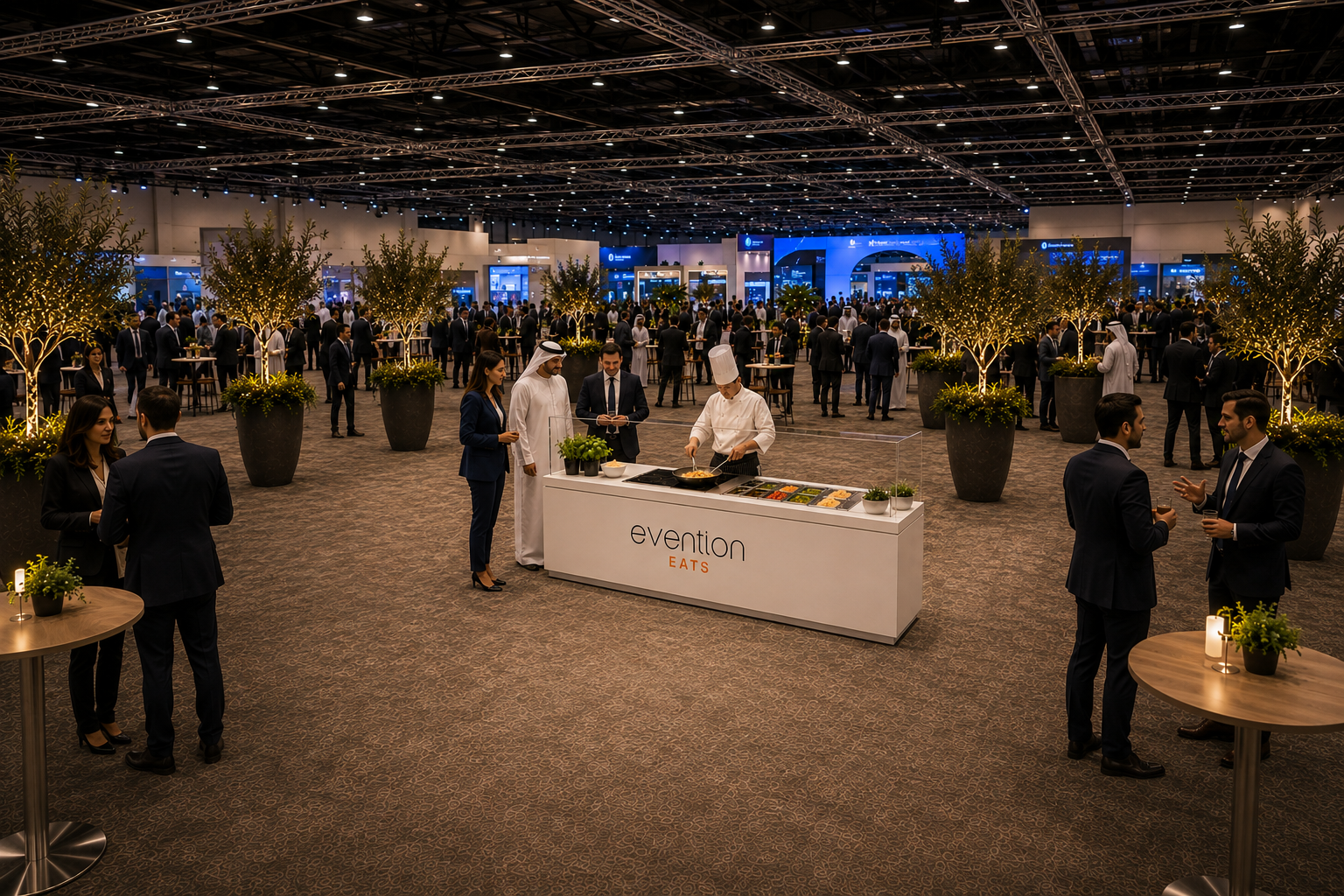 Live Pasta Station — Exhibition Environment
