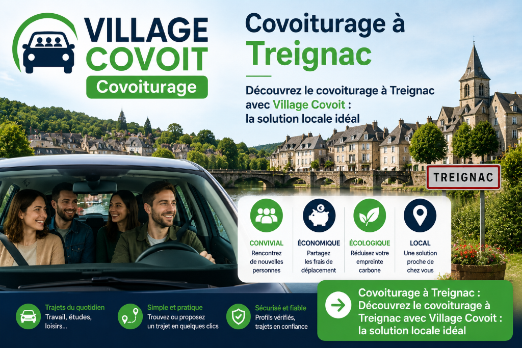 Découvrez le covoiturage à Treignac avec Village Covoit : la solution locale idéal