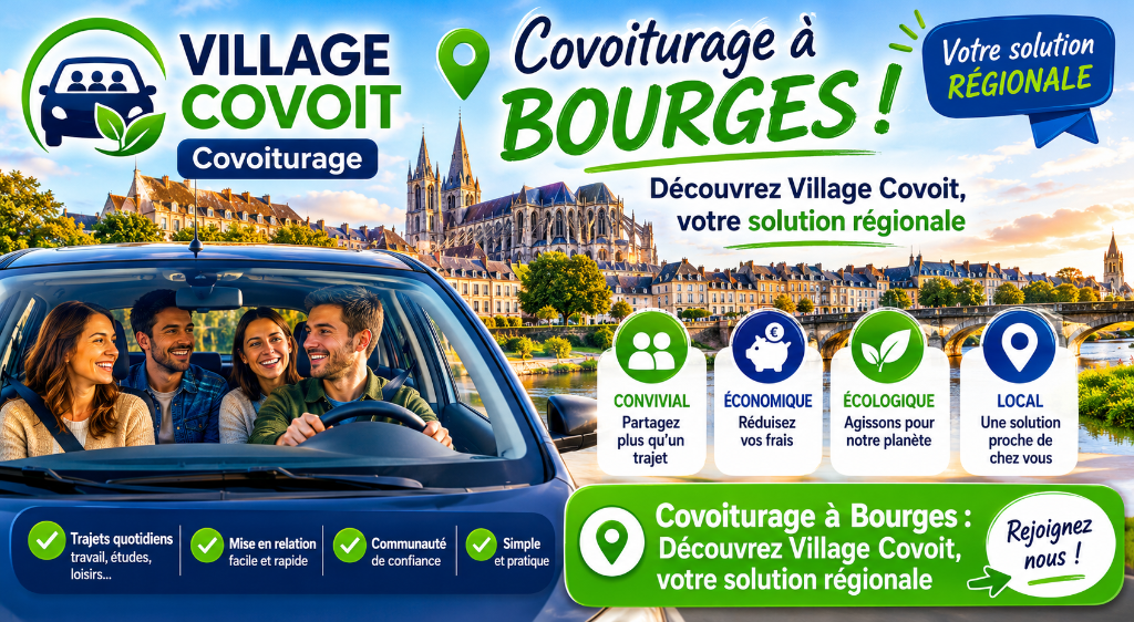 Covoiturage à Bourges : Découvrez Village Covoit, votre solution régionale