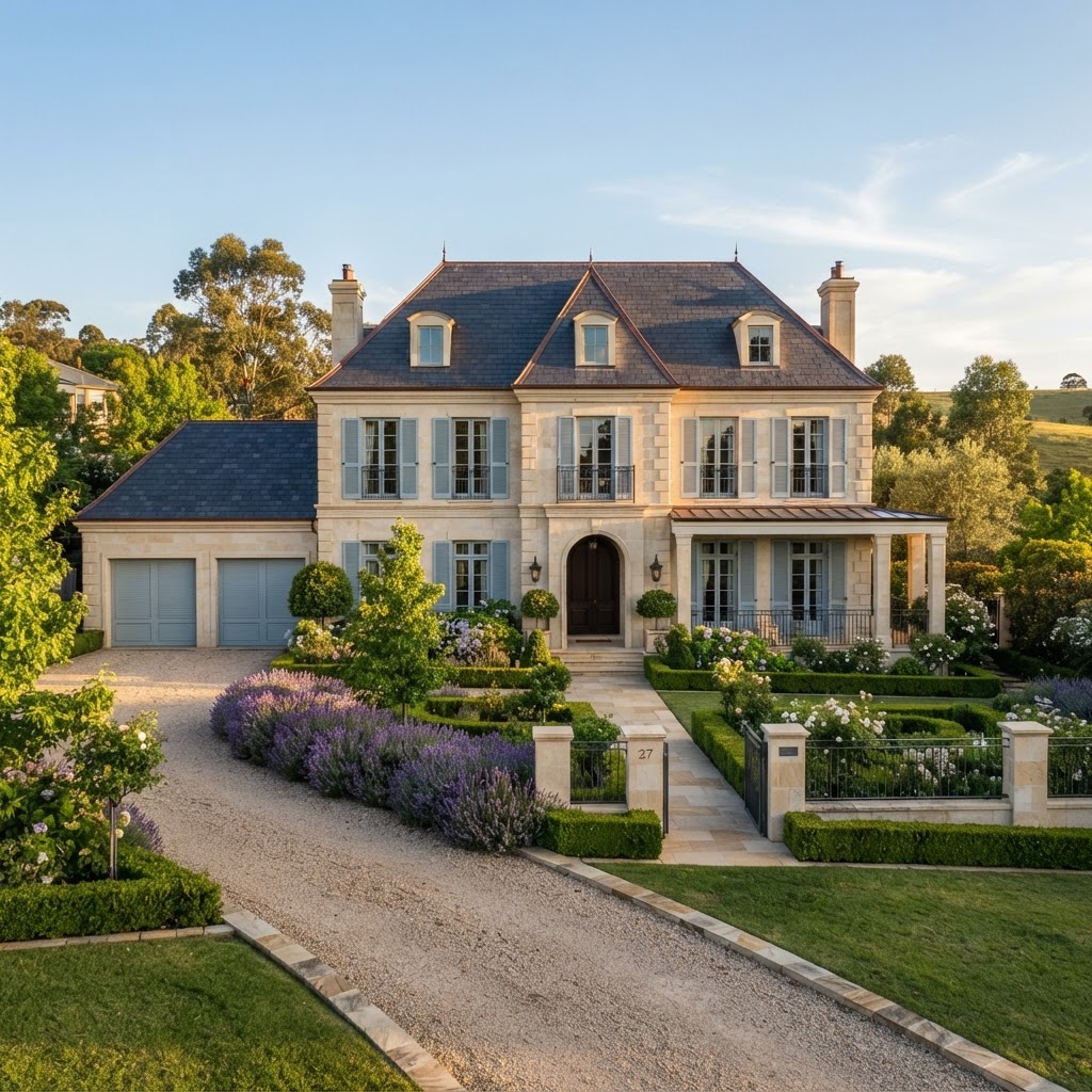 French provincial style home exterior