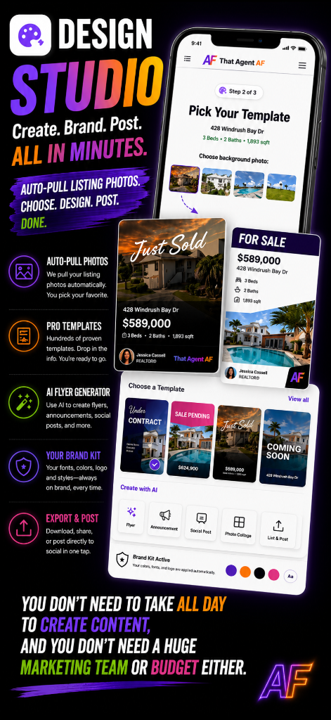 That Agent AF Design Studio mobile app
