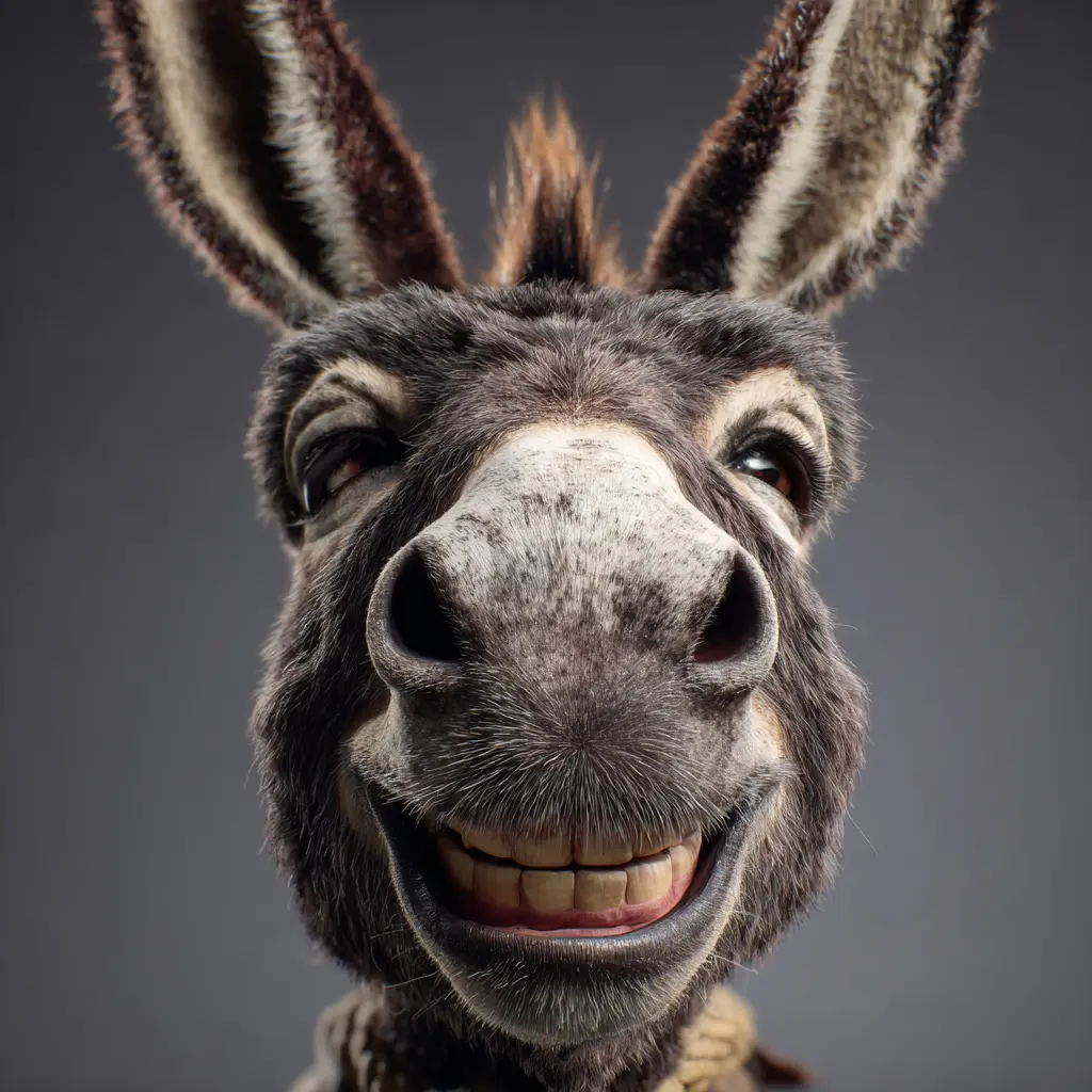 Happy donkey mascot
