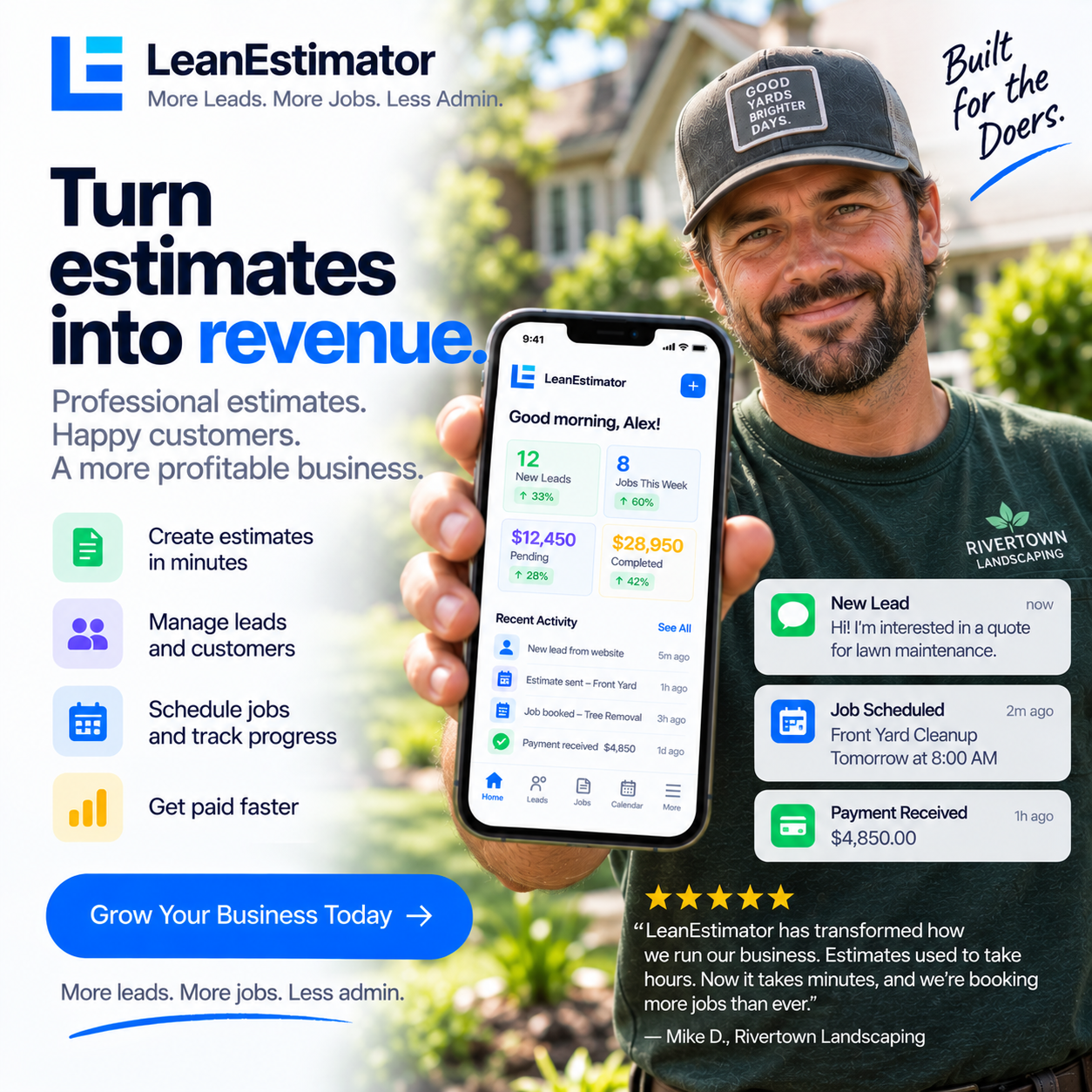 Turn estimates into revenue