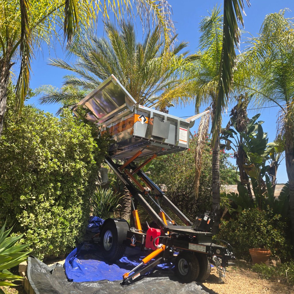 Equipter in tight backyard space