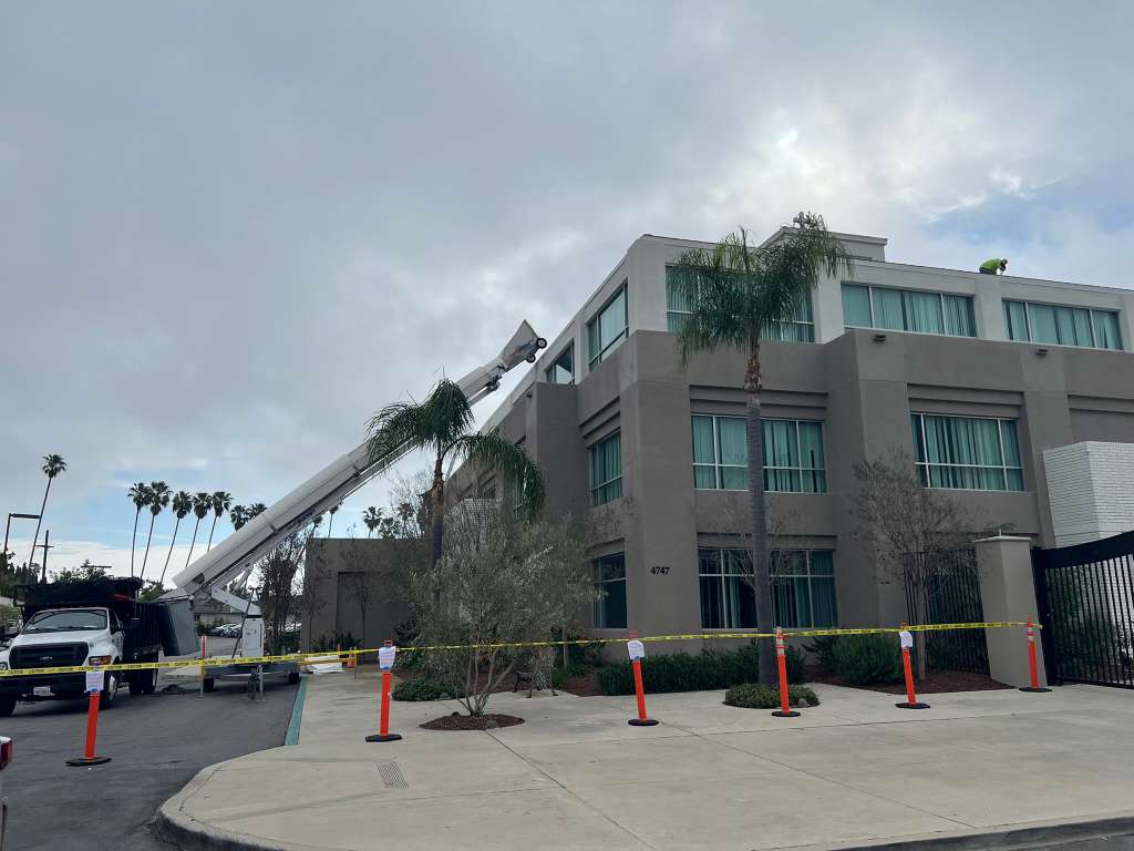 Trash Rocket commercial roofing project