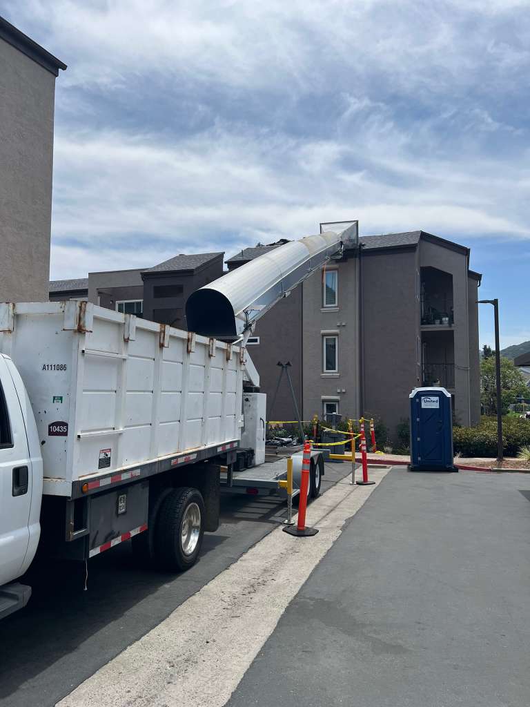 Trash Rocket at apartment complex