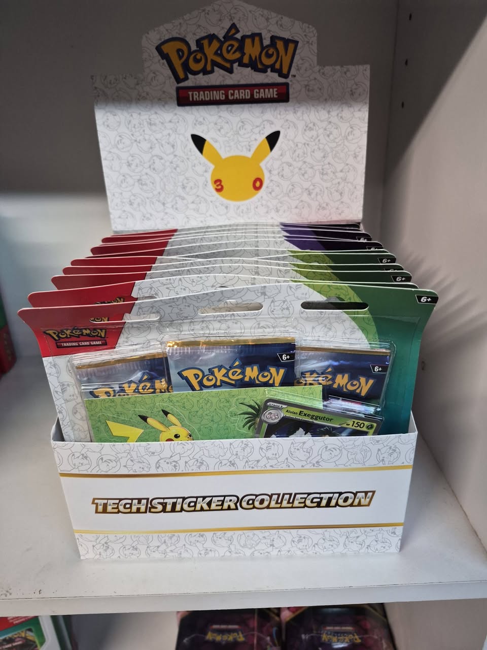 Pokémon sticker collection display