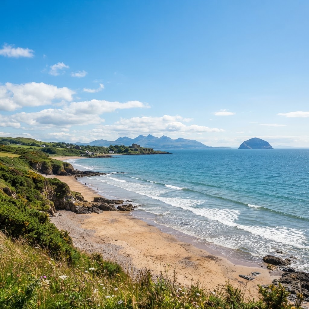 Scenic view of Ayrshire coastline