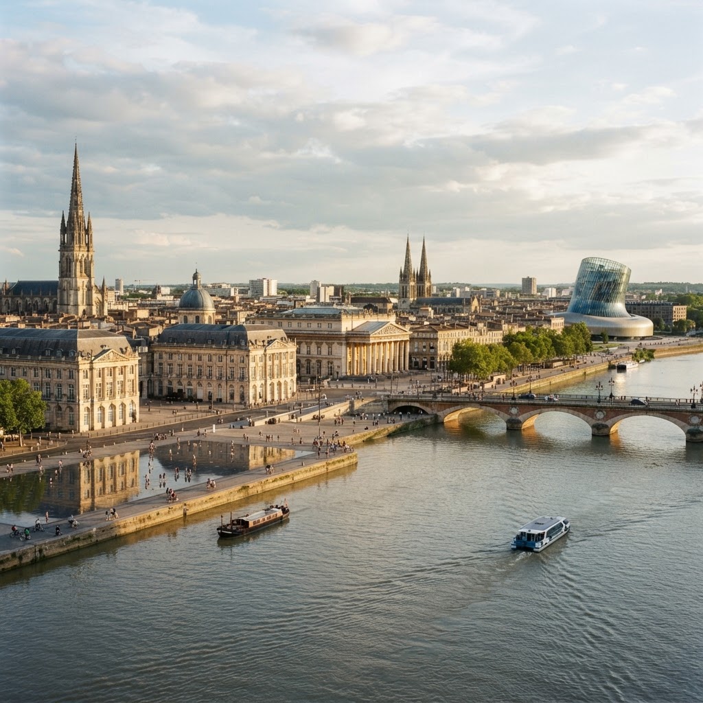 A beautiful view of Bordeaux