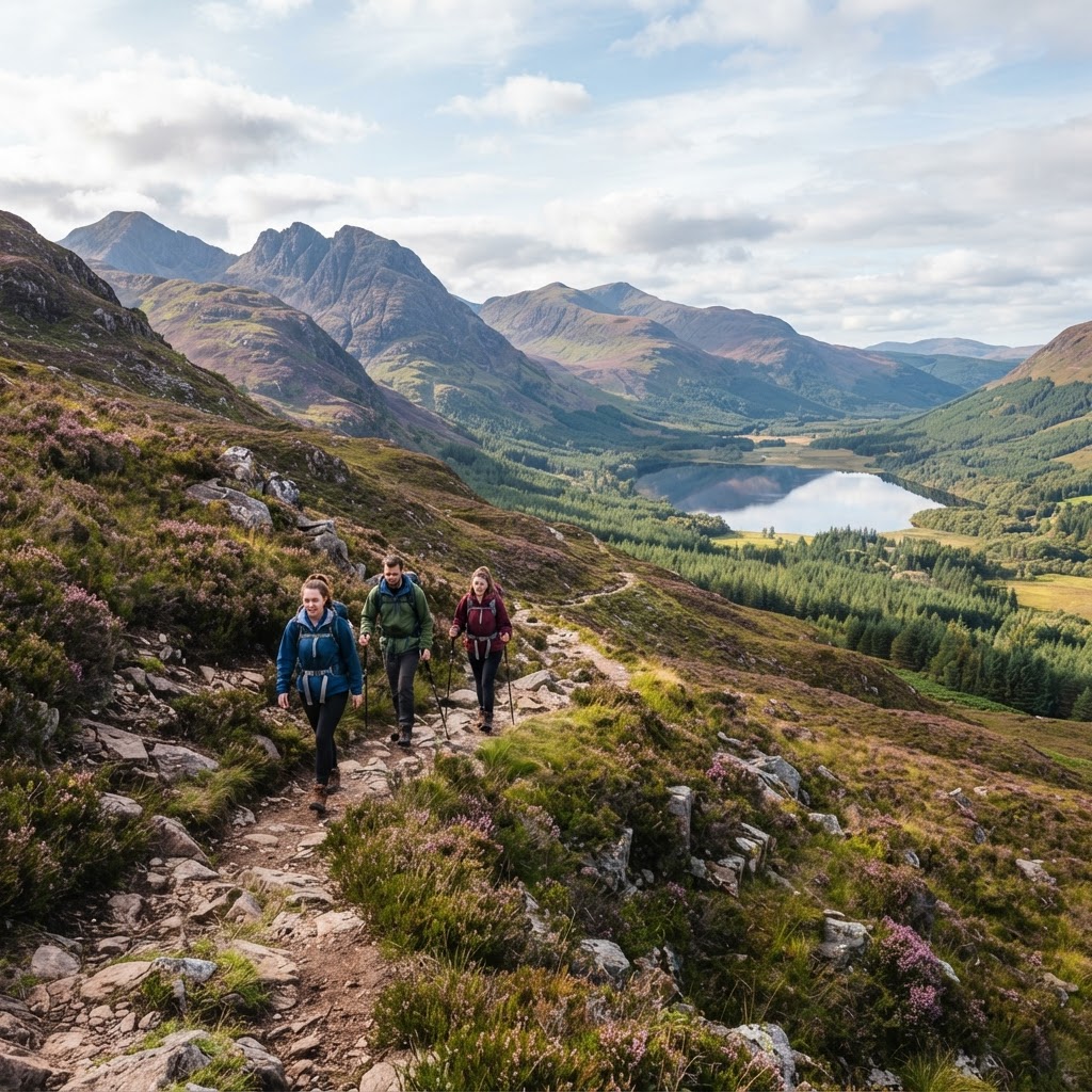 Hikers enjoying the wilds of Cannich