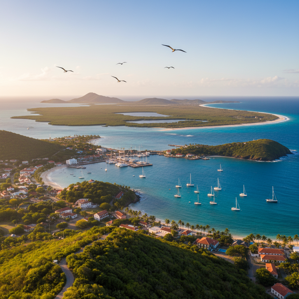 Stunning beach sunset in Antigua and Barbuda paradise.