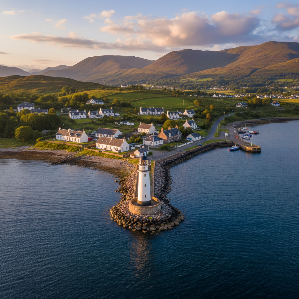 Scenic view of Clachnaharry, Scotland with lush landscapes.