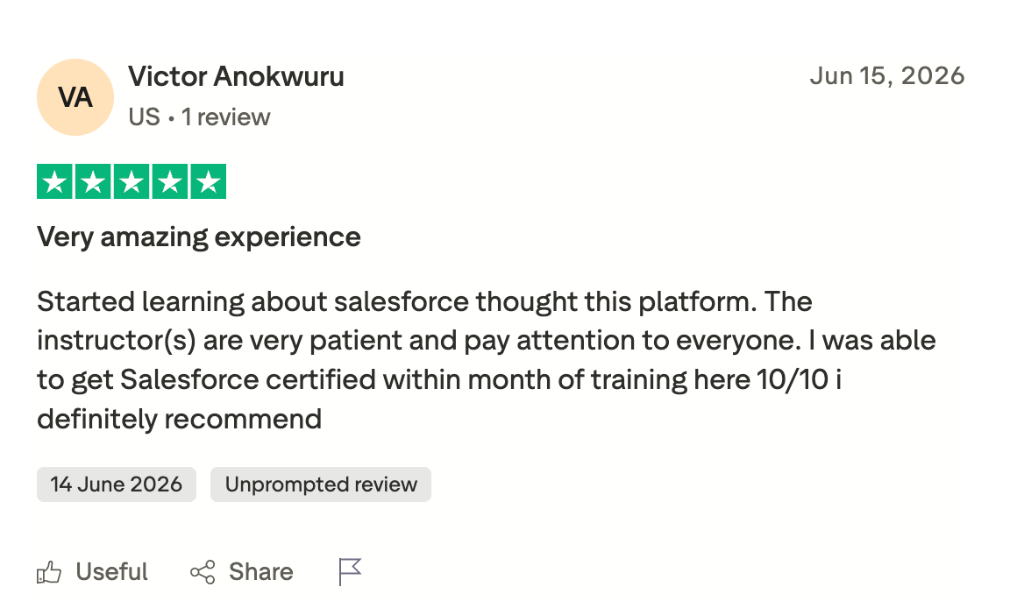 Trustpilot review by Suzan