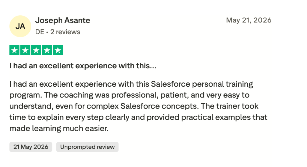 Trustpilot review by Joseph Asante