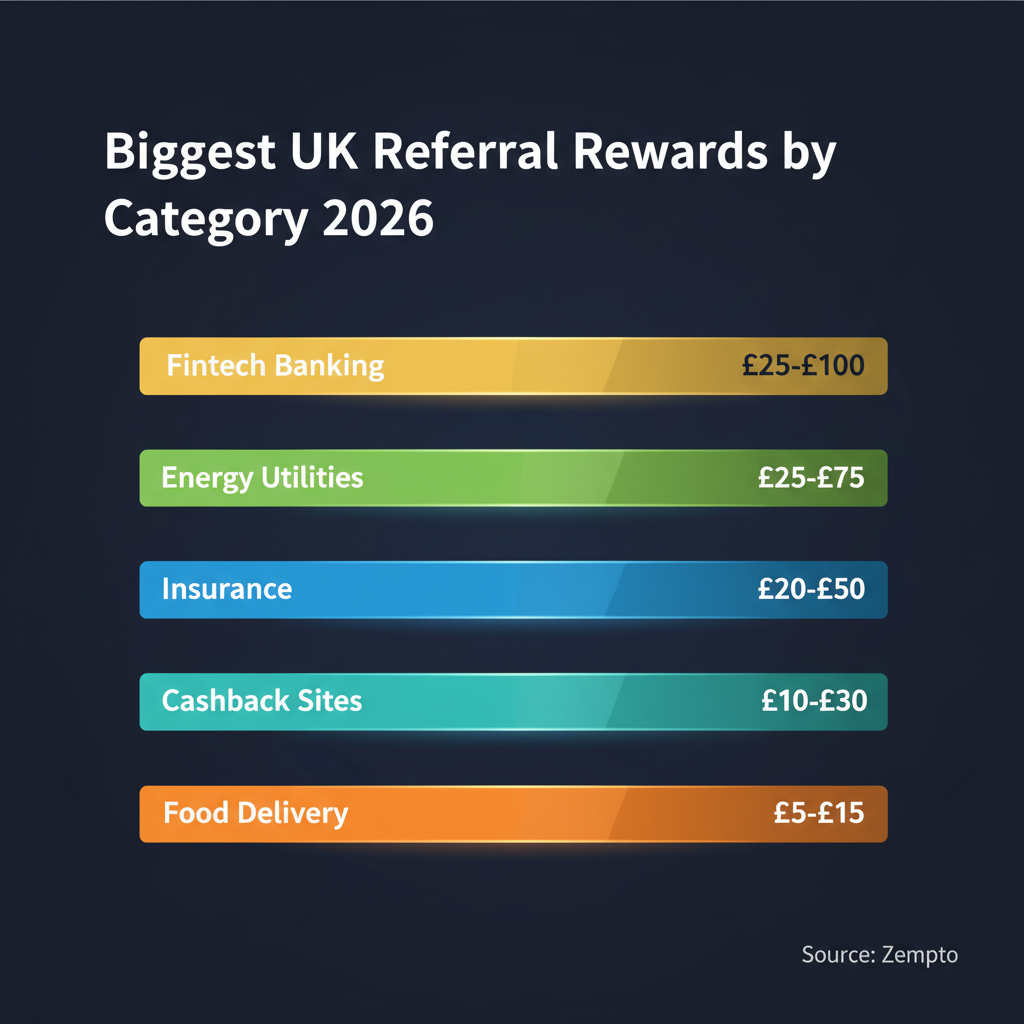 Best refer a friend apps UK 2026 - reward comparison by category