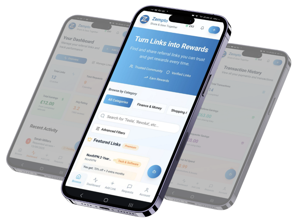 Zempto App - Turn Links into Rewards