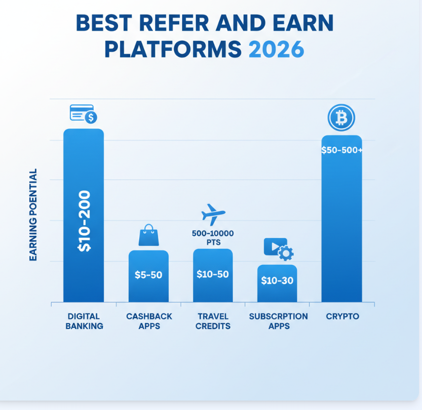 Best refer and earn platforms reward comparison 2026
